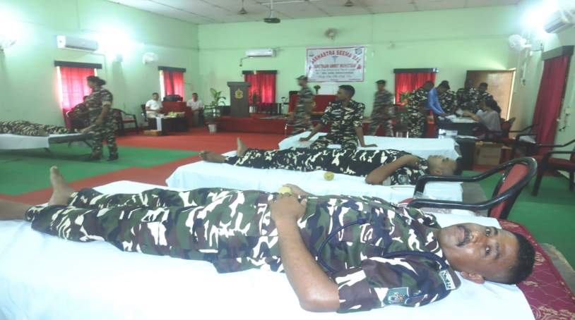एसएसबी 41वीं वाहिनी द्वारा रक्तदान अमृत महोत्सव के तहत रक्तदान शिविर का आयोजन